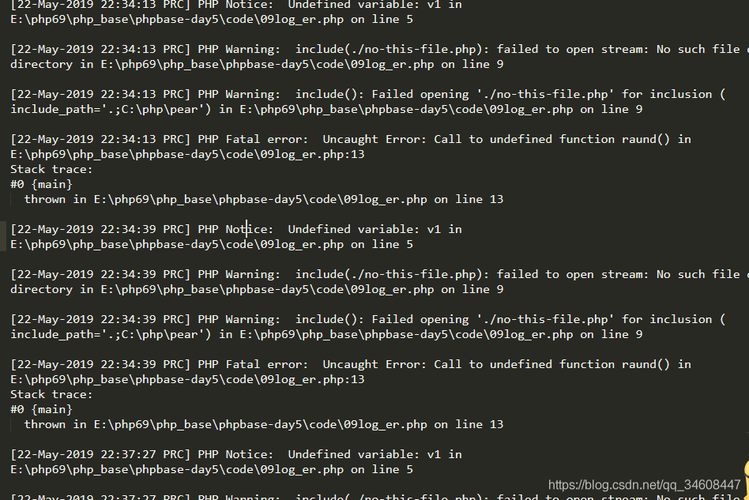php报错的日志