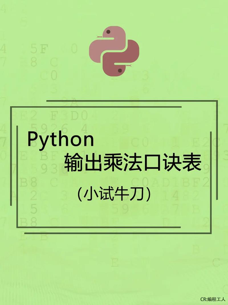 如何用python语言发出乘法口诀表