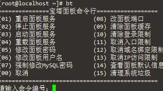 宝塔bt命令失效如何修复面板