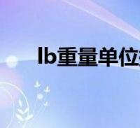 lb是什么单位