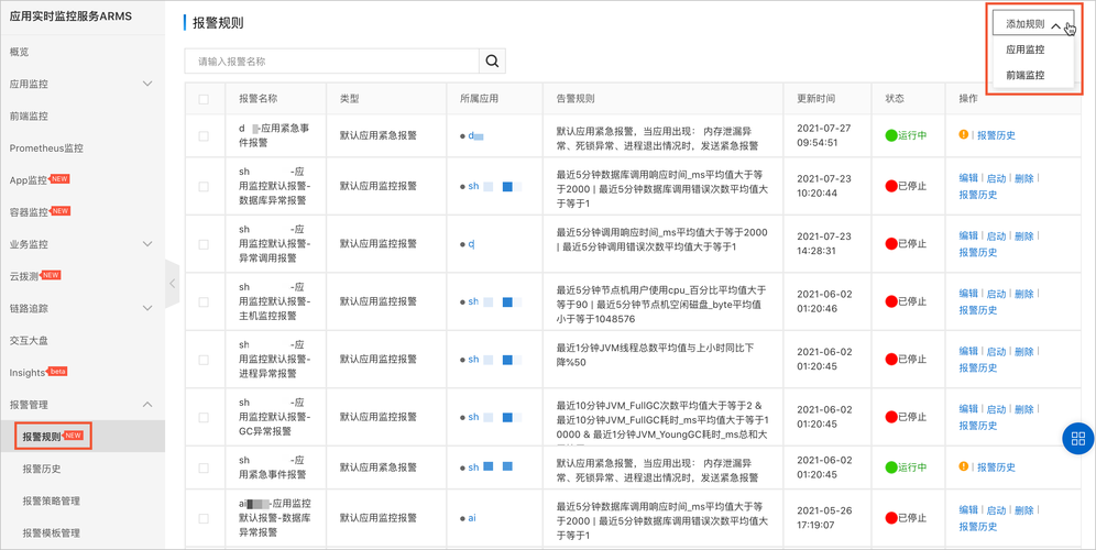 创建报警规则的请求参数_作业请求参数