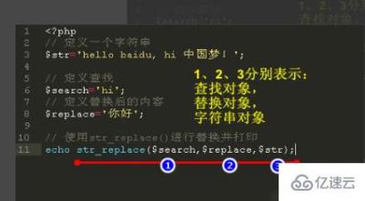 php字符串替换_多字符串和排序、反转、替换