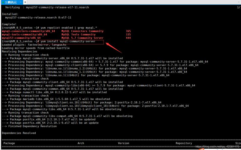 centos7链接mysql数据库_链接