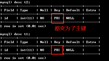 mysql主键外键_DDL