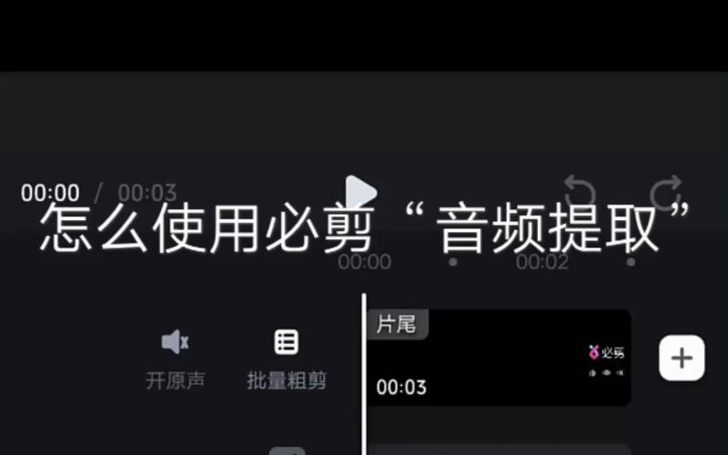 必剪怎么提取音频？