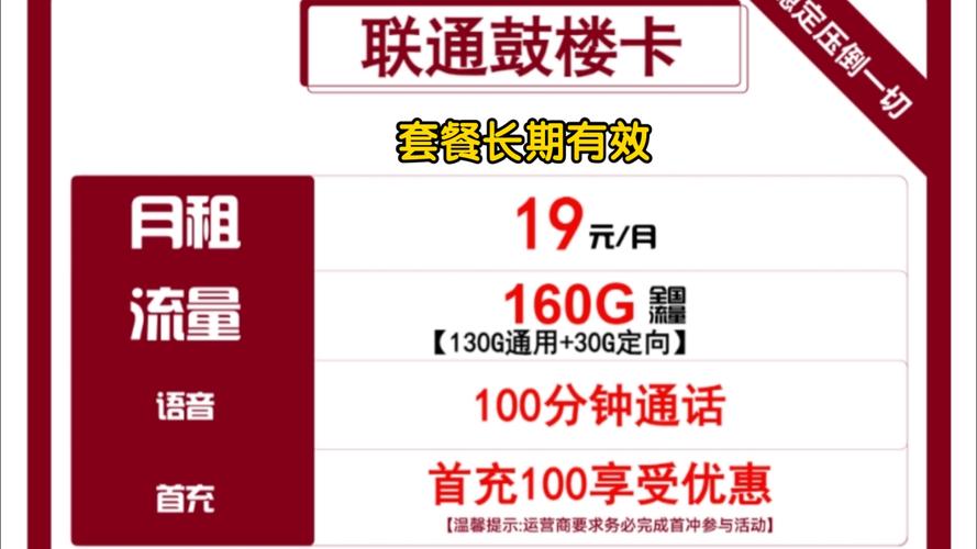 【联通天风卡】19元204G通用流量 100分钟 长期流量套餐丨