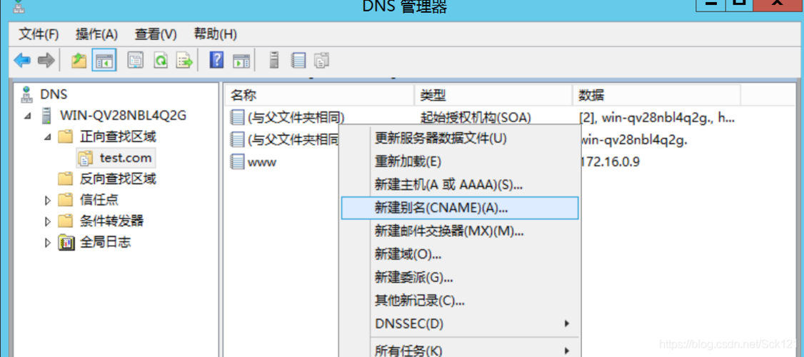 接到域名服务器 dns