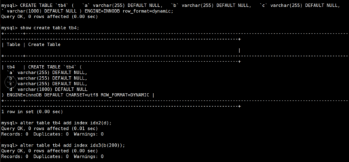 mysql 索引长度_索引长度限制导致修改varchar长度失败