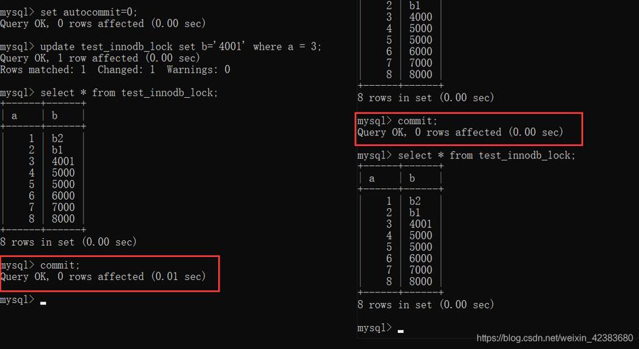 mysql数据库表锁行锁_锁