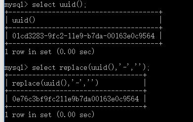 mysql数据库uuid函数_UUID函数