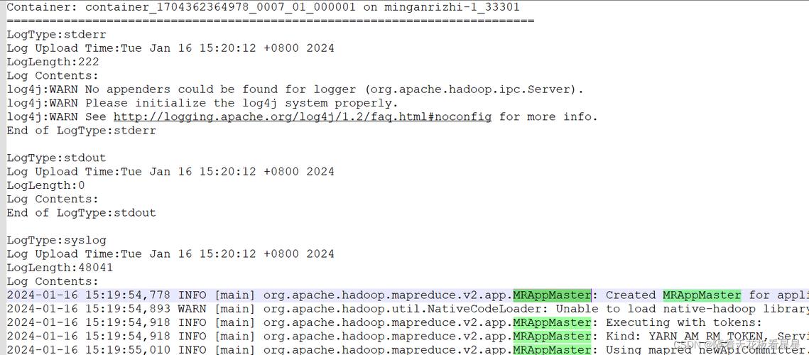 mapreduce yarn 日志_Yarn日志介绍