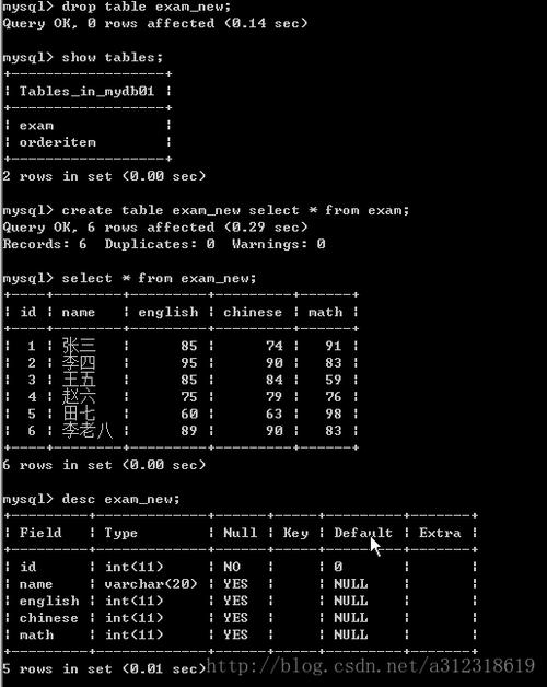 mysql复制命令数据库表_复制数据库