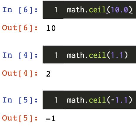 math向上取整