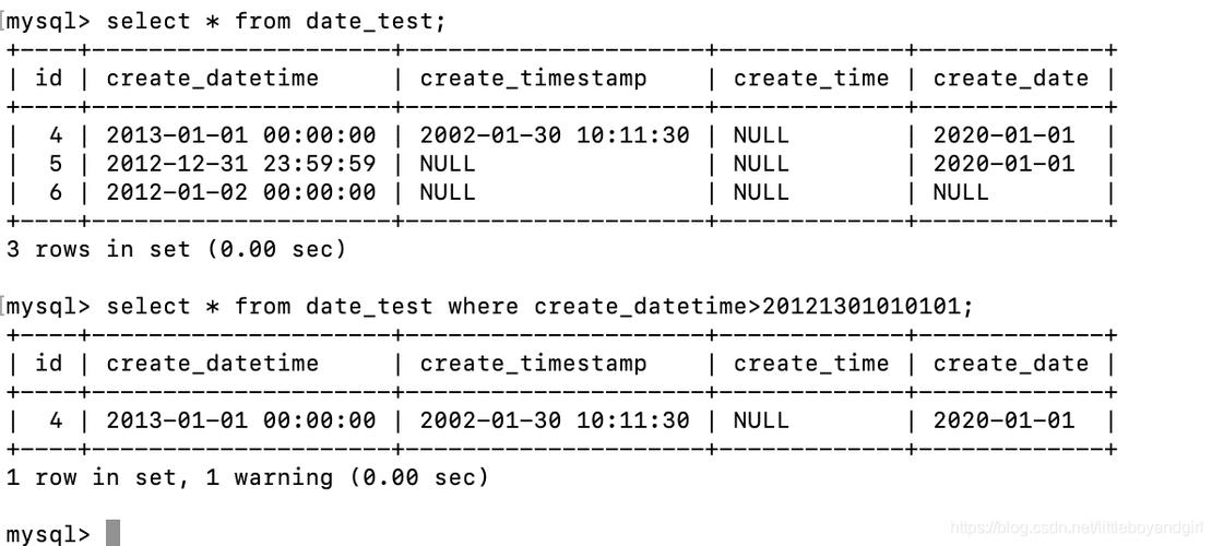 mysql日期计算_日期类型