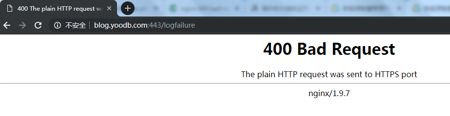 Nginx出现The plain HTTP request was sent to HTTPS port问题解