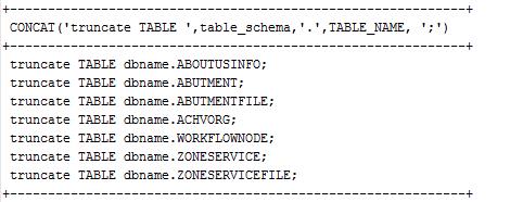 mysql命令行清空数据库表_清空表