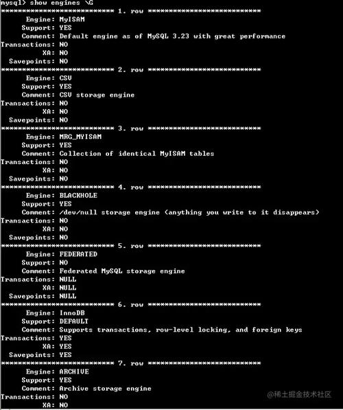 mysql数据库表引擎_表引擎