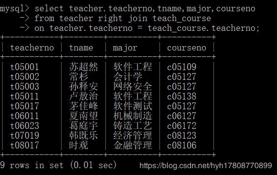 mysql 链接查询的数据库语句_查询语句