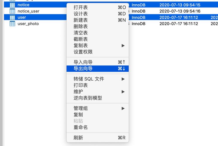 mysql数据库导出execl_导出数据库