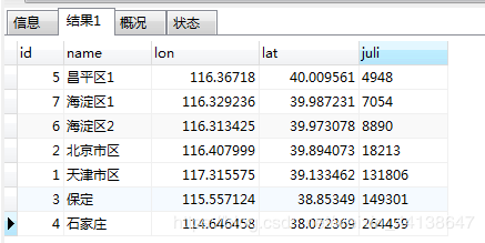 mysql 数据库经纬度_Mysql数据库