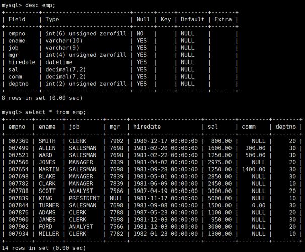 mysql怎么查数据库所有表_查询所有表