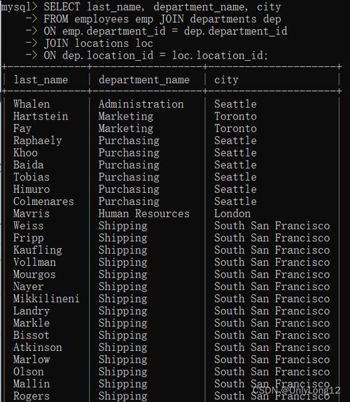 mysql数据库多表查询语句_多表连接查询