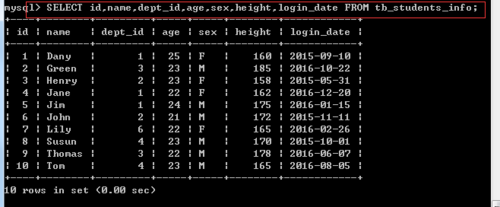 mysql查询现有数据库语句_查询语句