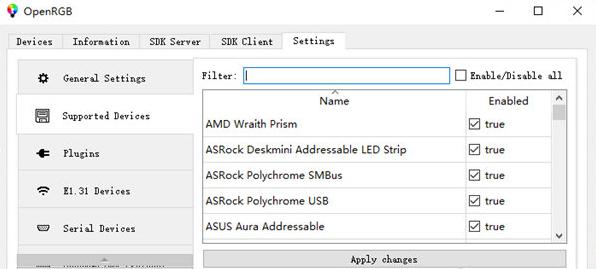 OpenRGB (RGB设备灯光调节软件)v0.7