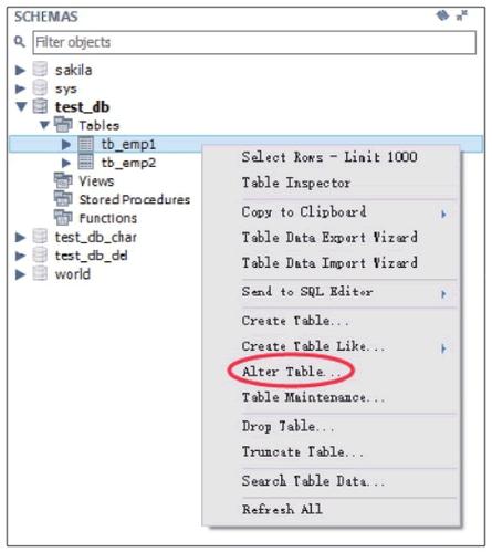 mysql数据库修改表结构_ALTER TABLE修改表结构