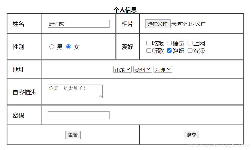 html css dl dt dd 标签实现表格用法实例