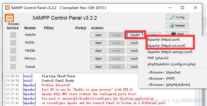 xampp Apache启动后无法访问站点解决方法汇总