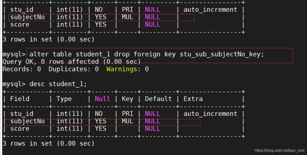 mysql数据库建表加外键_DDL