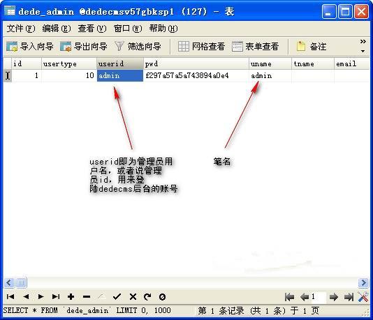 dedecms织梦怎么修改超级管理员的用户名