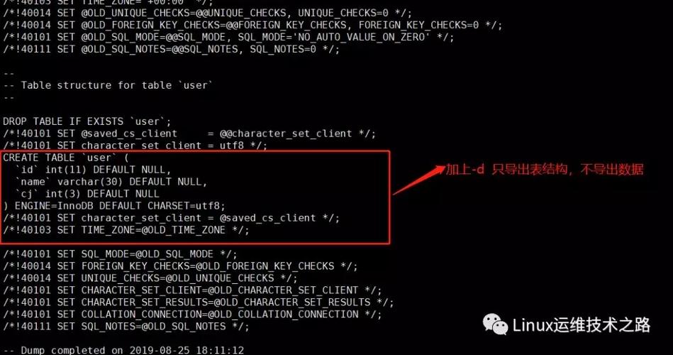 mysql数据库怎么导出代码_怎么解决执行mysqldump出现SET @@SESSION.SQL